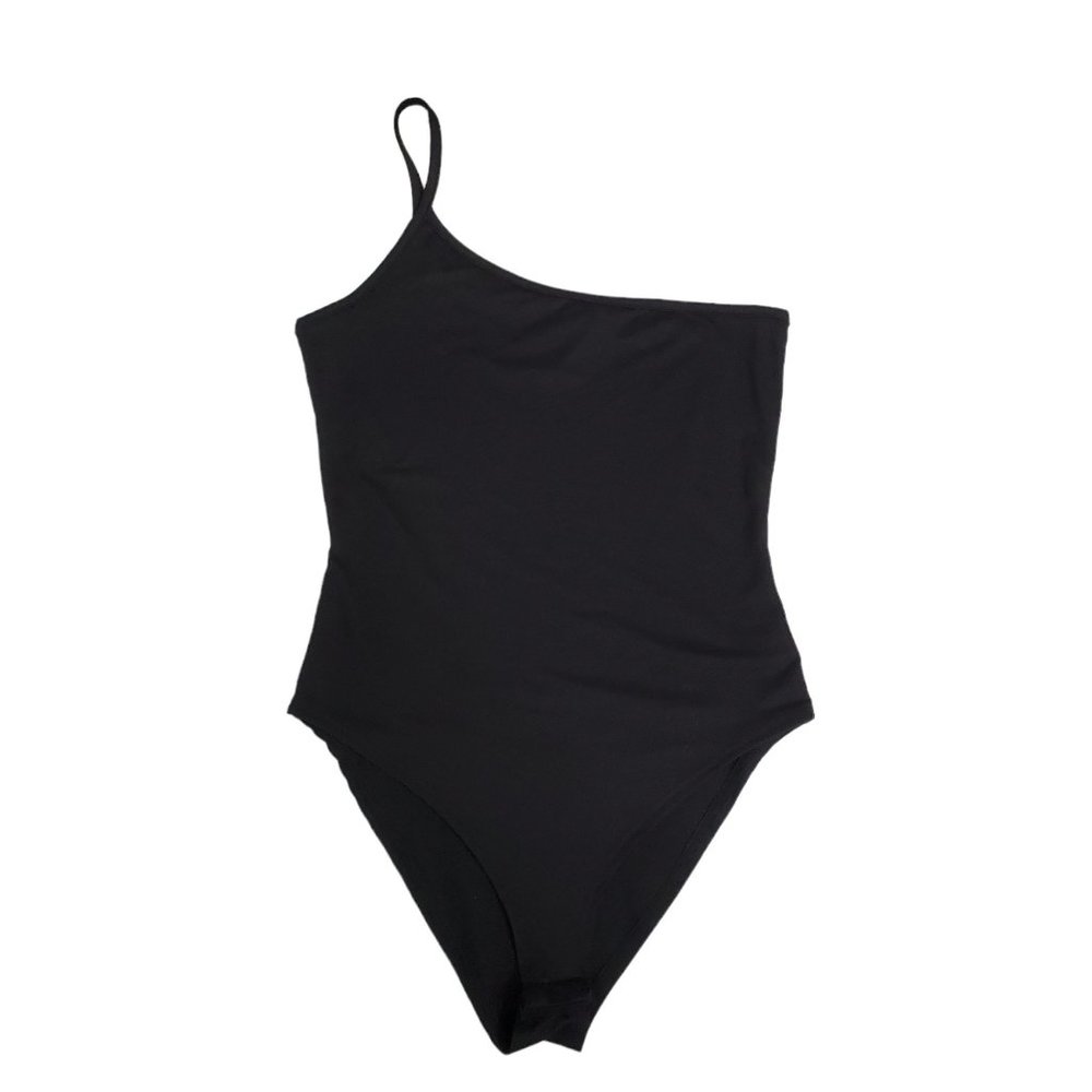 Publik Black One Spaghetti Strap Bodysuit Size Small